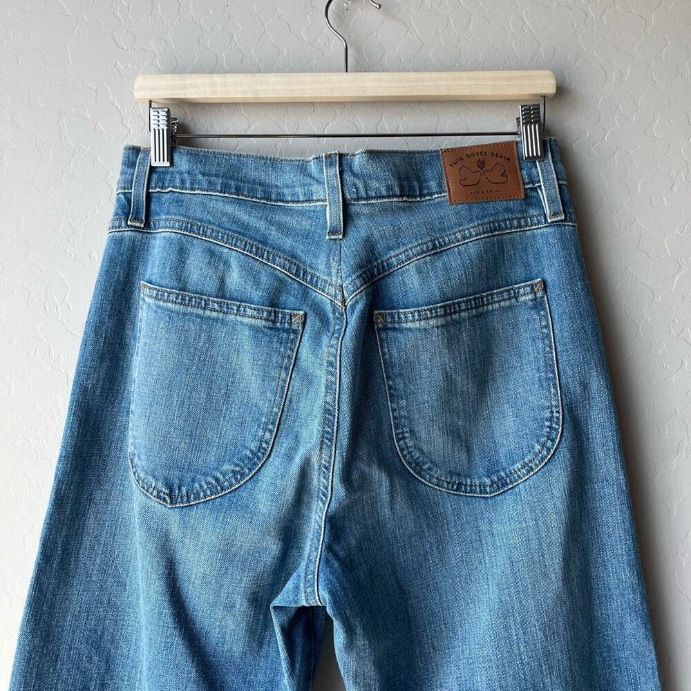 Emerson Fry Twin Doves Denim Treasure Straight Leg High Rise Blue Jeans Size 31 - Picture 9 of 13